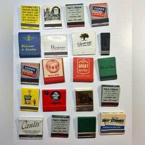 Lot of 20 New Vintage Matchbooks Hotel Travel Restaurant Advertising Matches 2